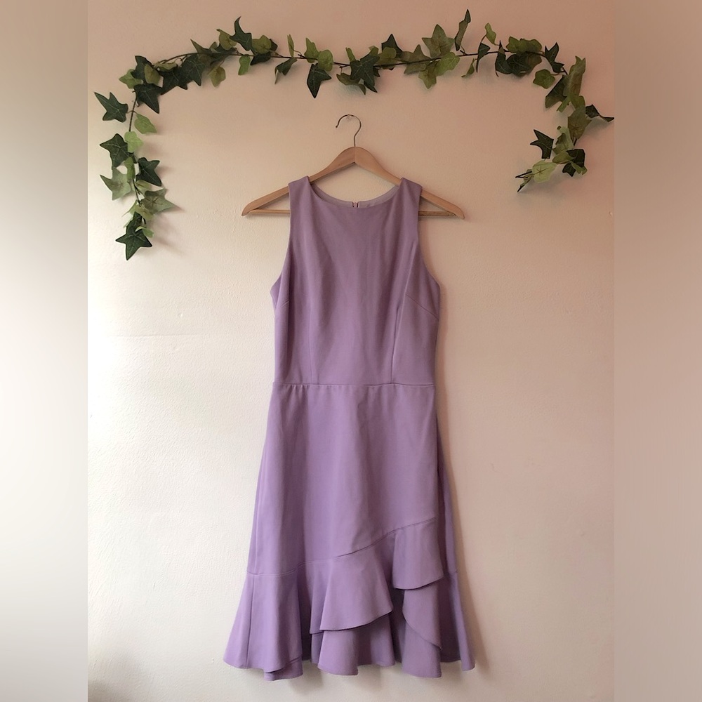 Love…Ady Nordstrom Lavender Fit & Flare Ruffle Hem Dress